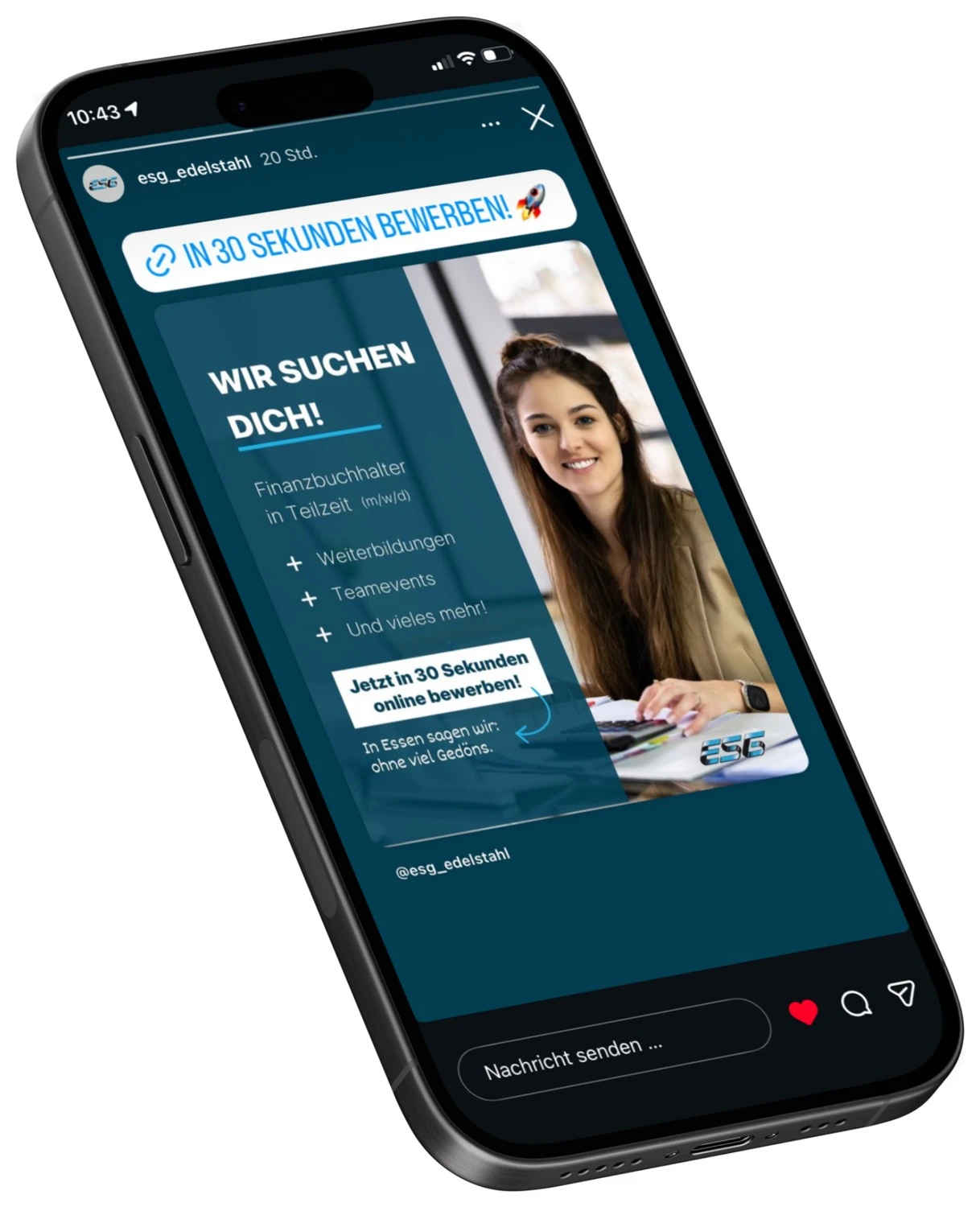 ESG Edelstahl: Beitrag 2 im fertigen Social-Media-Design