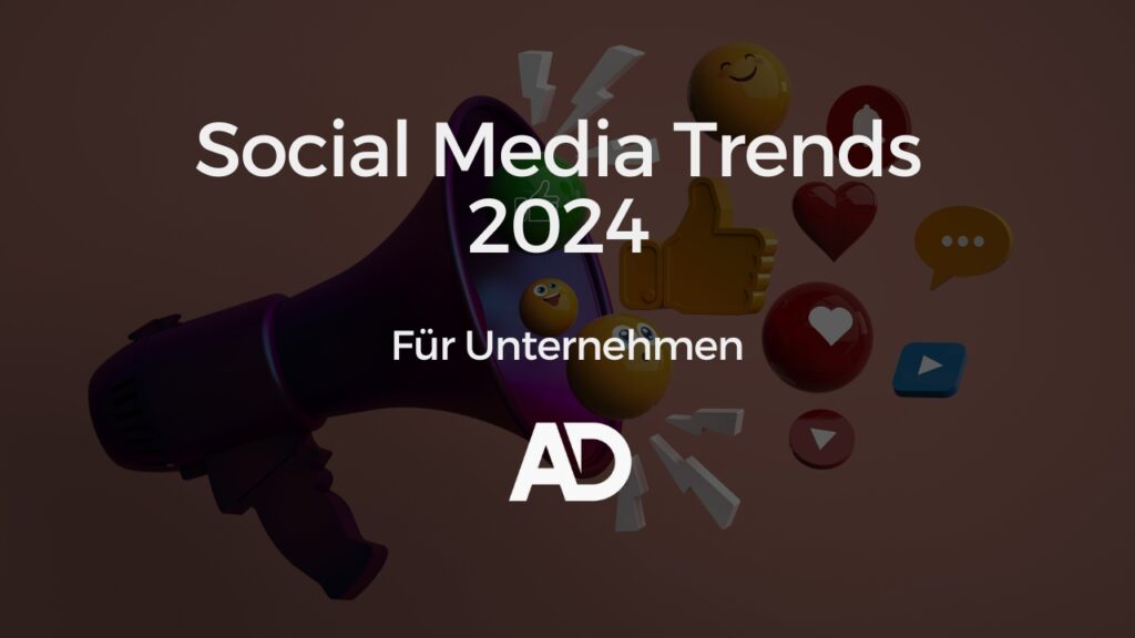 Social Media Trends 2024 für Unternehmen Titelbild